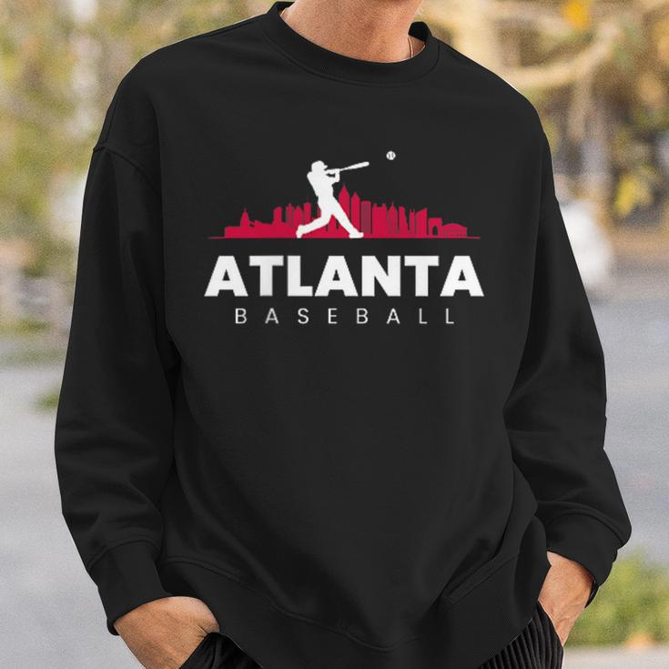 Atlanta Baseball Vintage Minimalist Retro Baseball Lover Sweatshirt Gifts for Him