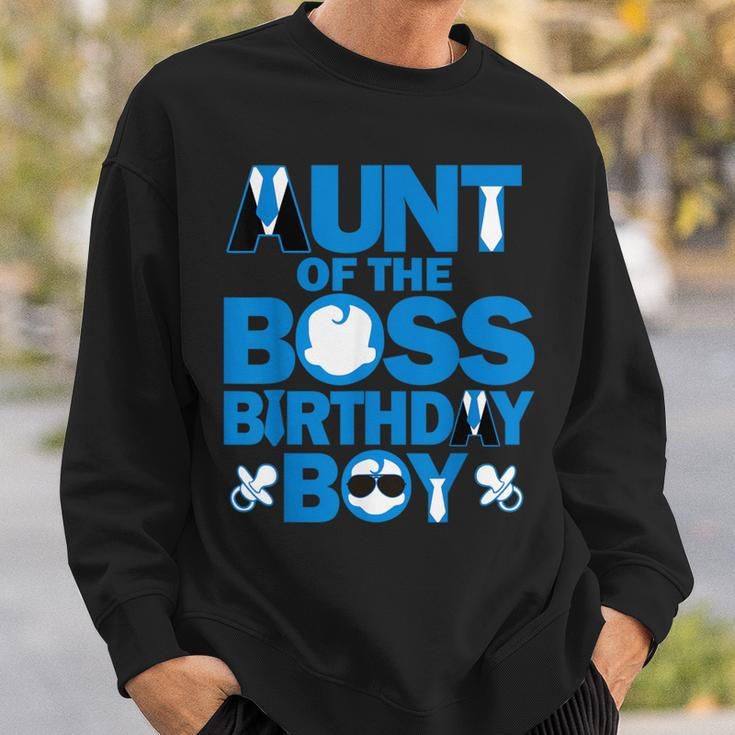 Aunt Of The Boss Birthday Boy Baby Family Party Decorations Sweatshirt Gifts for Him