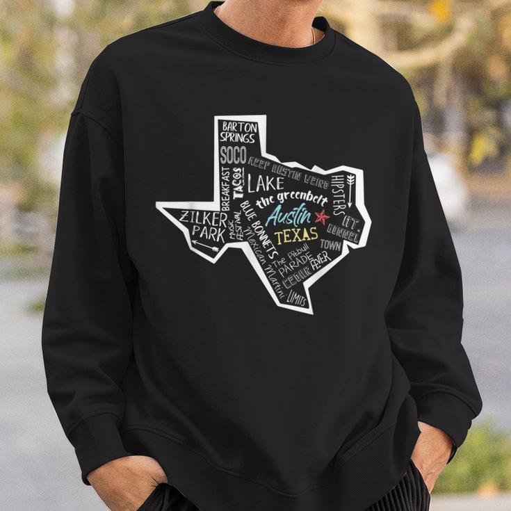 Austin Texas Poster Austin Texas Souvenir Sweatshirt Gifts for Him