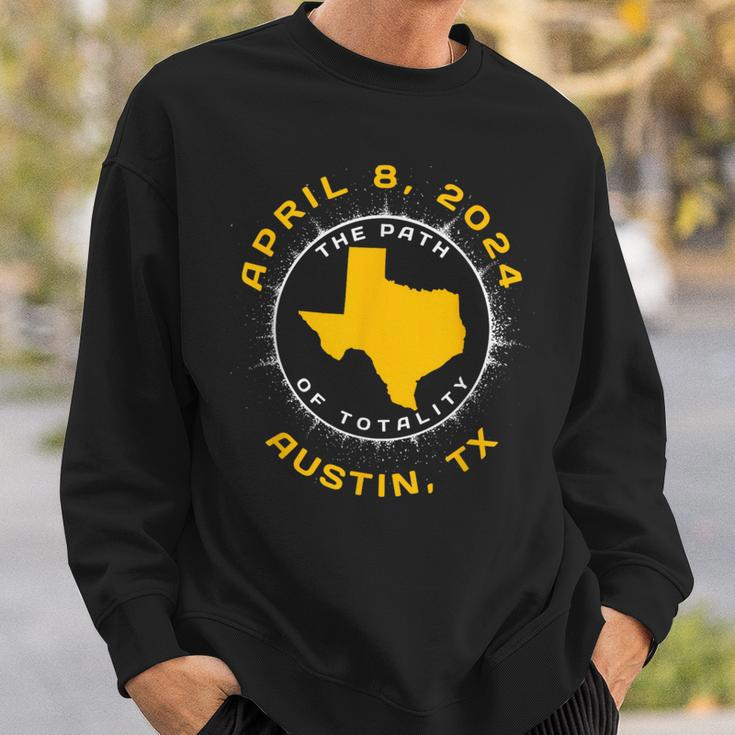 Austin Texas Solar Eclipse April 8 2024 Totality Sweatshirt Gifts for Him