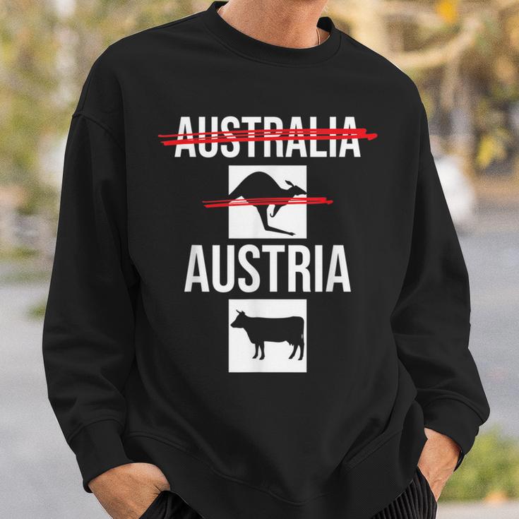 Austria Nicht Australia Österreich Kuh Nicht Känguru Sweatshirt Geschenke für Ihn