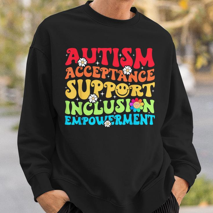 Autism Awareness Acceptance Support Inclusion Empowerment Sweatshirt Gifts for Him