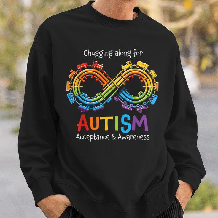Autism Infinity Acceptance Train Autism Awareness Sweatshirt Gifts for Him