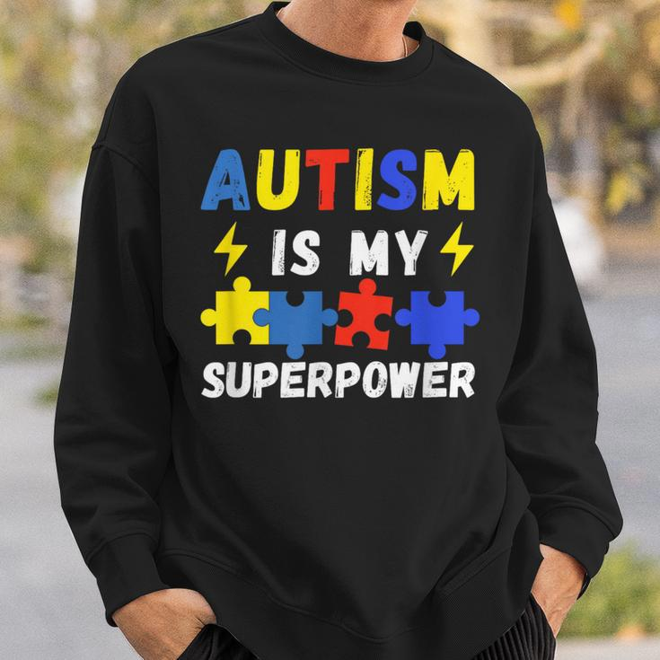 Autism Is My Superpower Autism Awareness Sweatshirt Gifts for Him