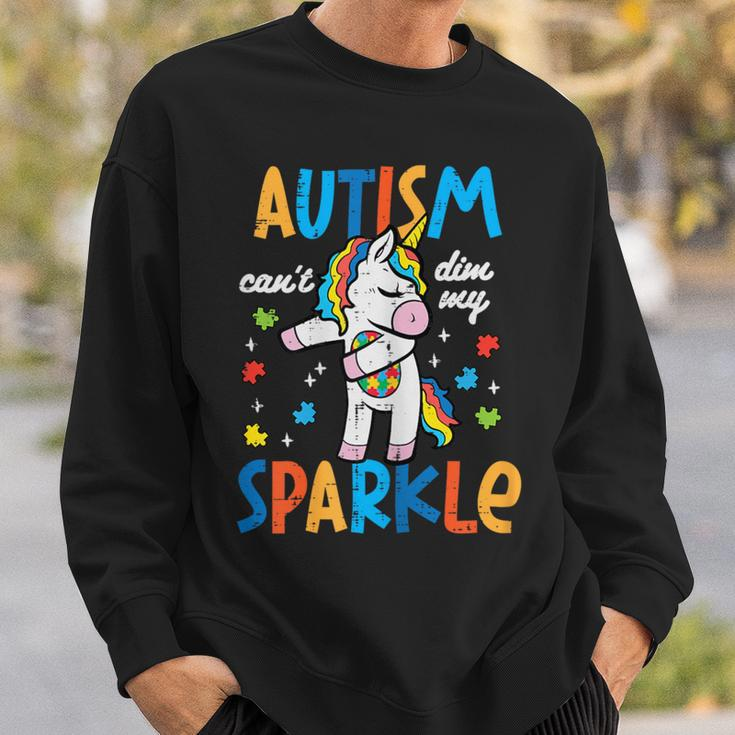 Autism Unicorn Floss Cant Dim My Sparkle Awareness Girls Kid Sweatshirt Gifts for Him