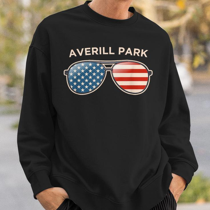 Averill Park Ny Vintage Us Flag Sunglasses Sweatshirt Gifts for Him