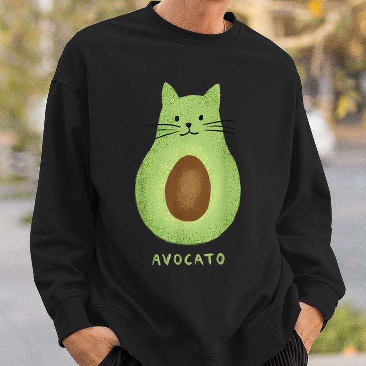 Avocato Cute Cat Avocado Vegan And Cat Owner Kitten Sweatshirt Gifts for Him