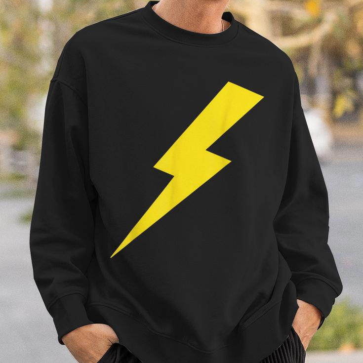 Awesome Lightning Bolt Yellow Print Sweatshirt Gifts for Him