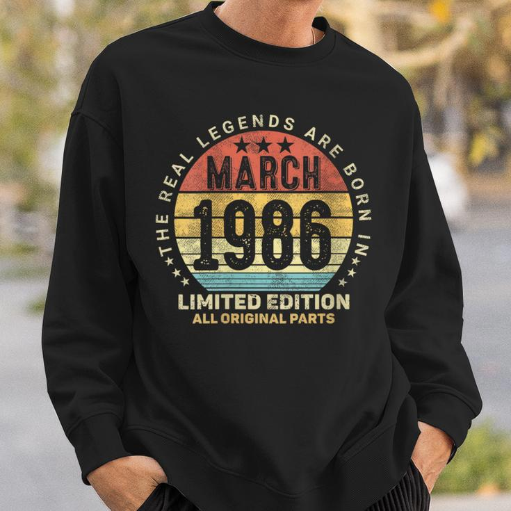 Awesome March 1986 Vintage 38Th Birthday Made In 1986 Sweatshirt Gifts for Him