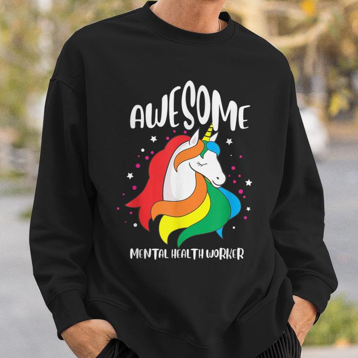 Awesome Mental Health Worker Appreciation Sweatshirt Gifts for Him