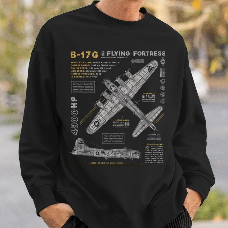 B-17 Flying Fortress Ww2 B-17G Bomber Vintage Aviation Sweatshirt Gifts for Him
