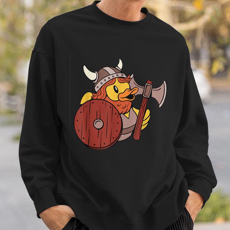 Badeente Wikinger Ente Lustige Gummiente Liebhaber Sweatshirt Geschenke für Ihn