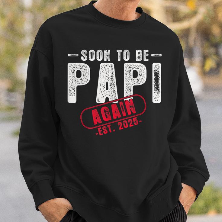 Bald Wird Papi Est 2025 Wieder Zum Neuen Papa Onkel Befördert Sweatshirt Geschenke für Ihn