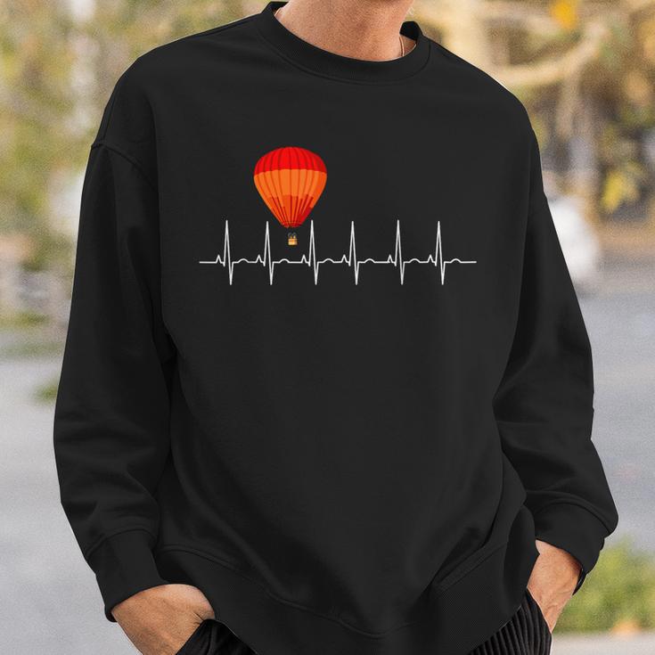 Balloon Driver Heartbeat Balloon Driver Heartbeat Ecg Sweatshirt Geschenke für Ihn