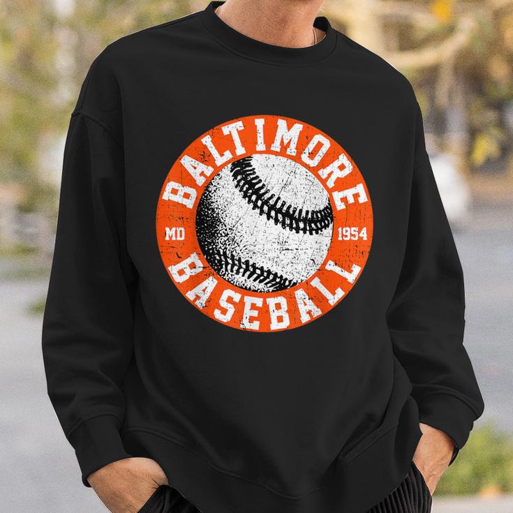 Baltimore Baseball Retro Vintage Baseball Lover Sweatshirt Gifts for Him