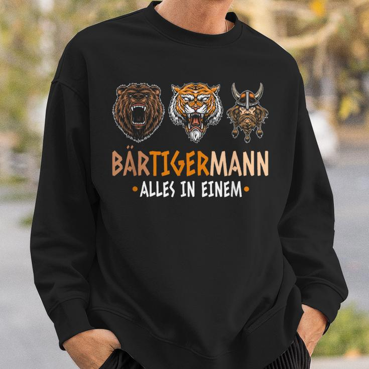 Bärtigermann Alles In Einem Bär Tiger Viking Man Sweatshirt Geschenke für Ihn