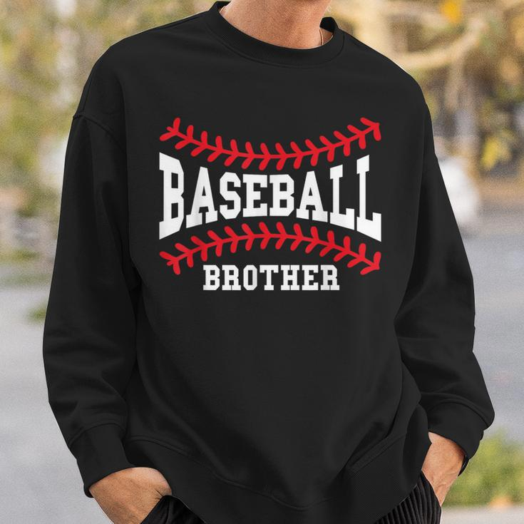 Baseball Brother Laces Little League Big Bro Matching Family Sweatshirt Gifts for Him