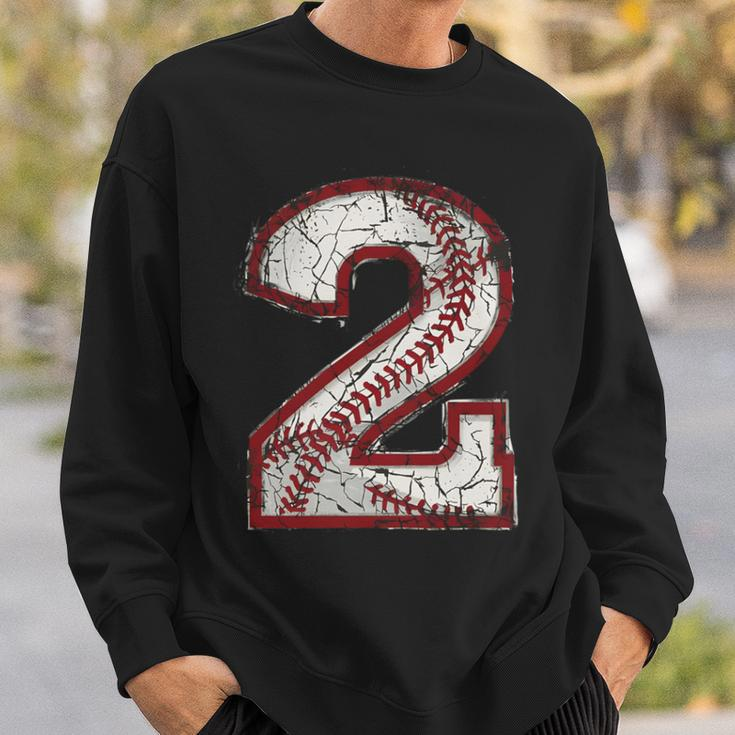 Baseball Jersey Number 2 Vintage Sweatshirt Gifts for Him