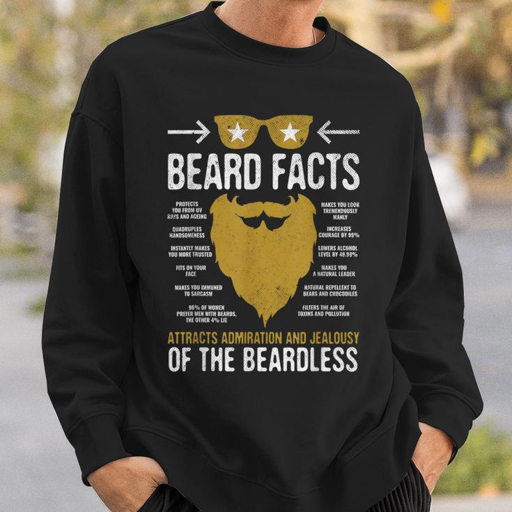 Bearded Man Vintage Style Beard Facts Sweatshirt Gifts for Him