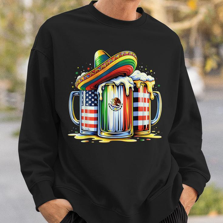 Beer Mexican Usa Flag Cinco De Mayo Drinking Party Women Sweatshirt Gifts for Him