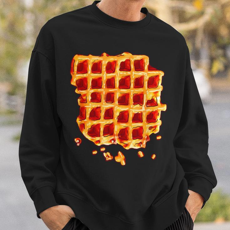 Belgian Waffle Syrup Breakfast Food Snack Waffle Lover Sweatshirt Gifts for Him