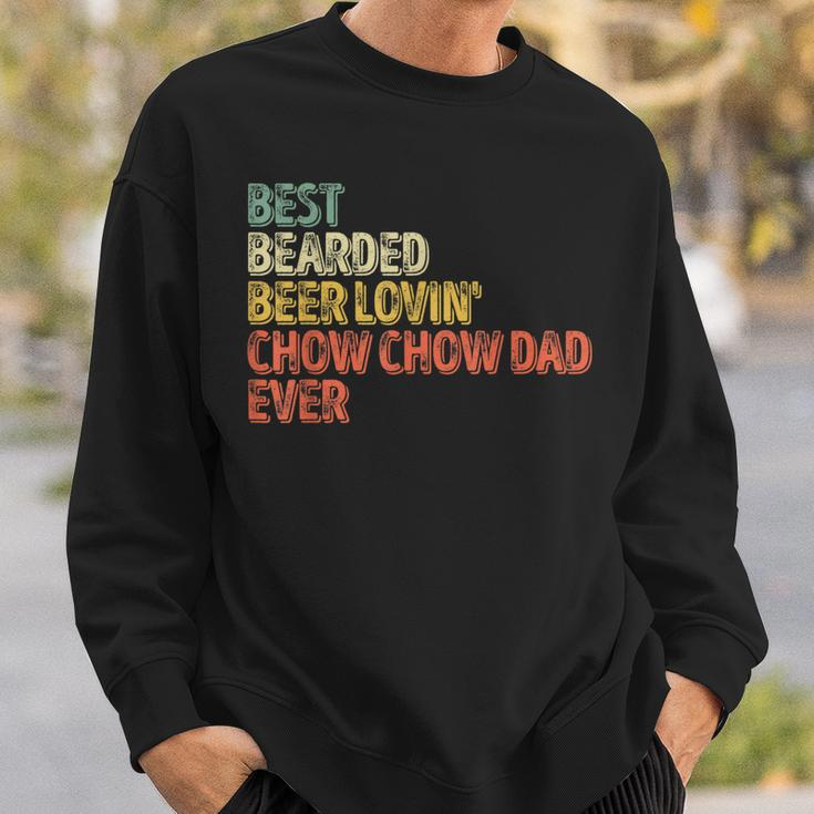 Best Bearded Beer Lovin Chow Chow Dad Pet Lover Owner Sweatshirt Gifts for Him