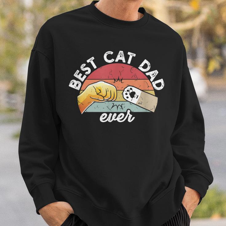 Best Cat Dad Ever Retro Kitten Cat Dad Sweatshirt Geschenke für Ihn