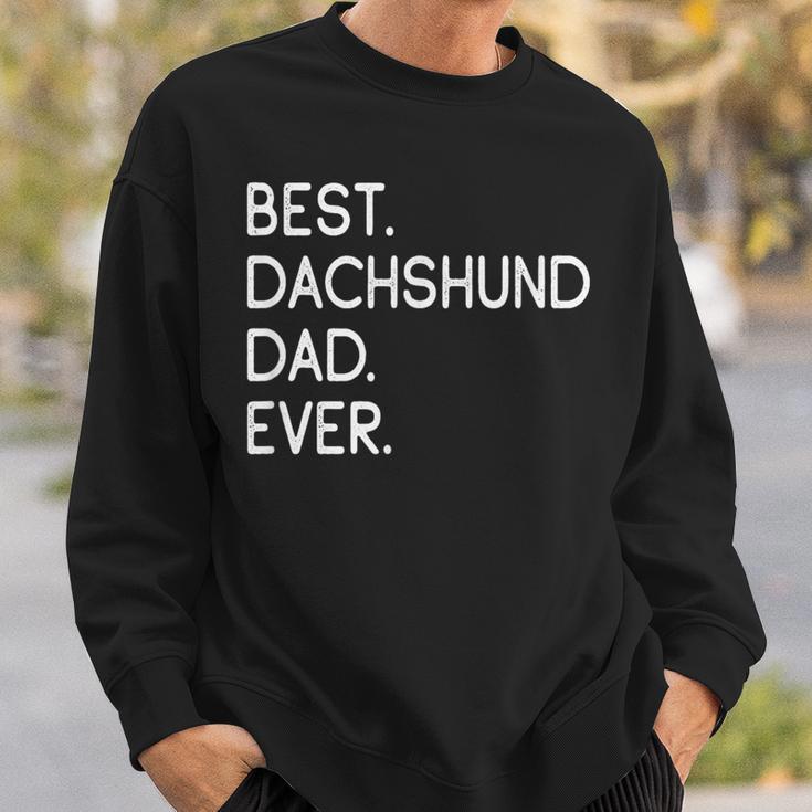 Best Dachshund Dad Ever Teckel Dachshund Papa Sweatshirt Geschenke für Ihn