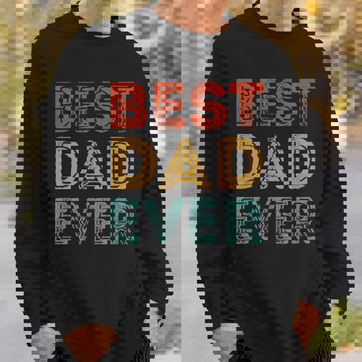 Best Dad Ever Vintage Retro Father's Day Worlds Best Dad Sweatshirt Gifts for Him