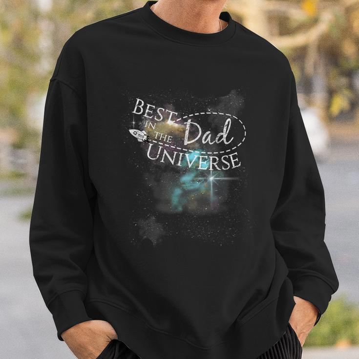 Best Dad In The Universe Fathers Day Space Nebula Sweatshirt Gifts for Him