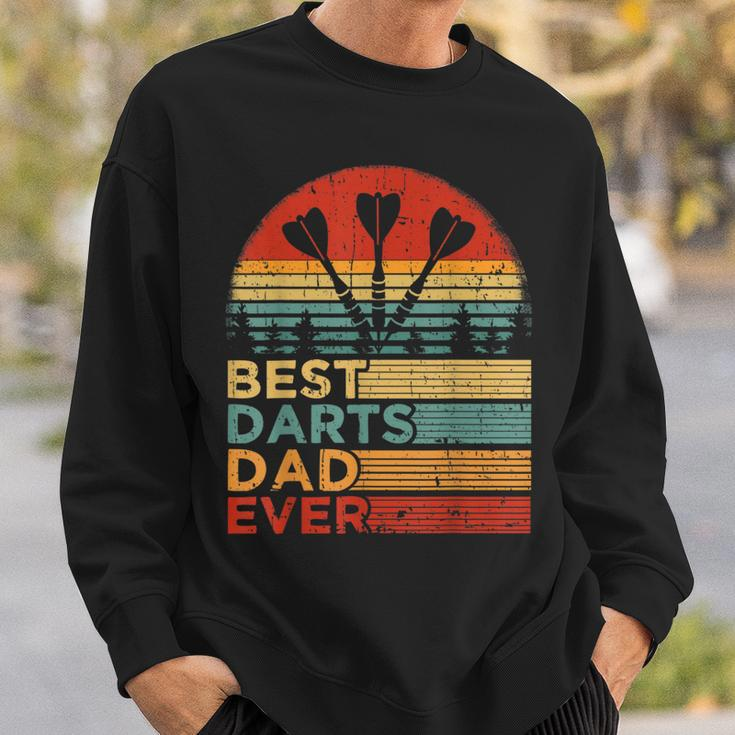 Best Darts Dad Ever Vintage Darts Father's Day Sweatshirt Gifts for Him