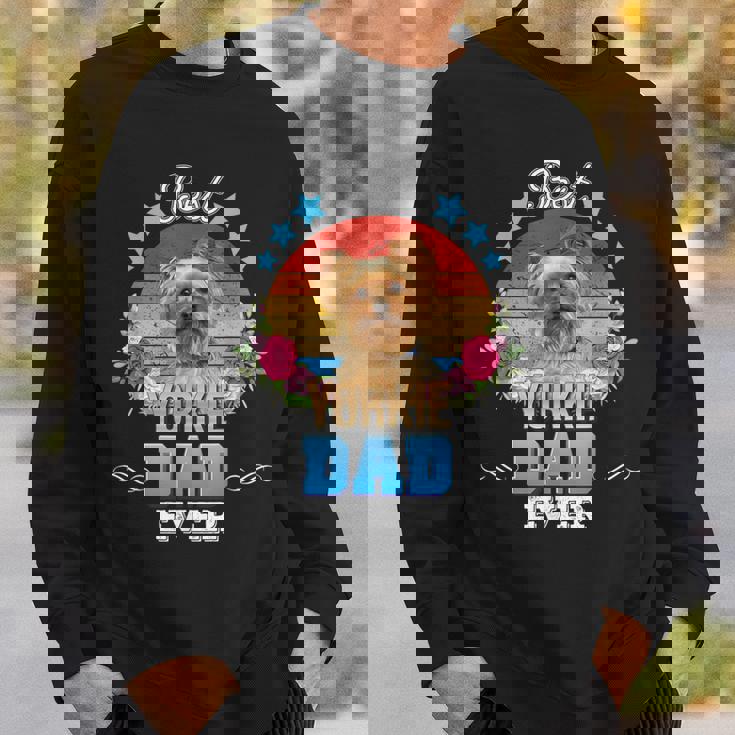 Best Dog Dad Ever Yorkie Floral Retro Father Day Love Mother Sweatshirt Gifts for Him Best Dog Dad Ever Yorkie Floral Retro Father Day Love Mother Sweatshirt Gifts for Him