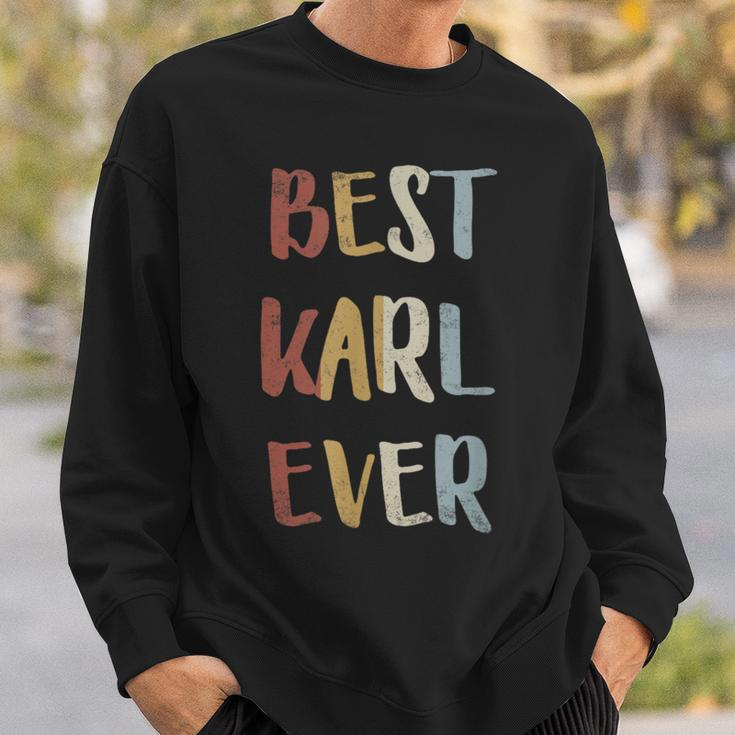 Best Karl Ever Retro Vintage First Name Sweatshirt Geschenke für Ihn