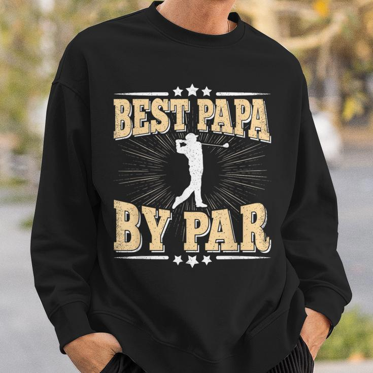 Best Papa By Par Retro Golf Player Daddy Dad Fathers Day Sweatshirt Gifts for Him