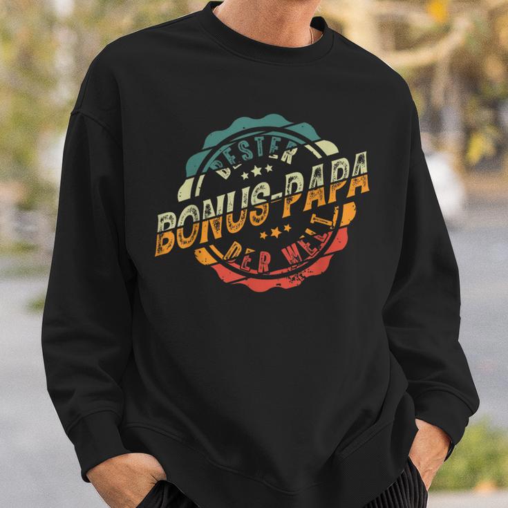 Bester Bonus Papa Der Welt Stepfater Bonuspapa Sweatshirt Geschenke für Ihn