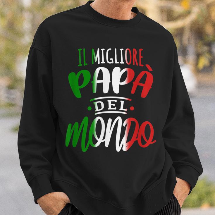 Bester Papa Der Welt Italian Italian Slogan Sweatshirt Geschenke für Ihn