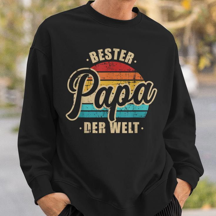 Bester Papa Vater Der Welt Vintage Retro Father's Day S Sweatshirt Geschenke für Ihn