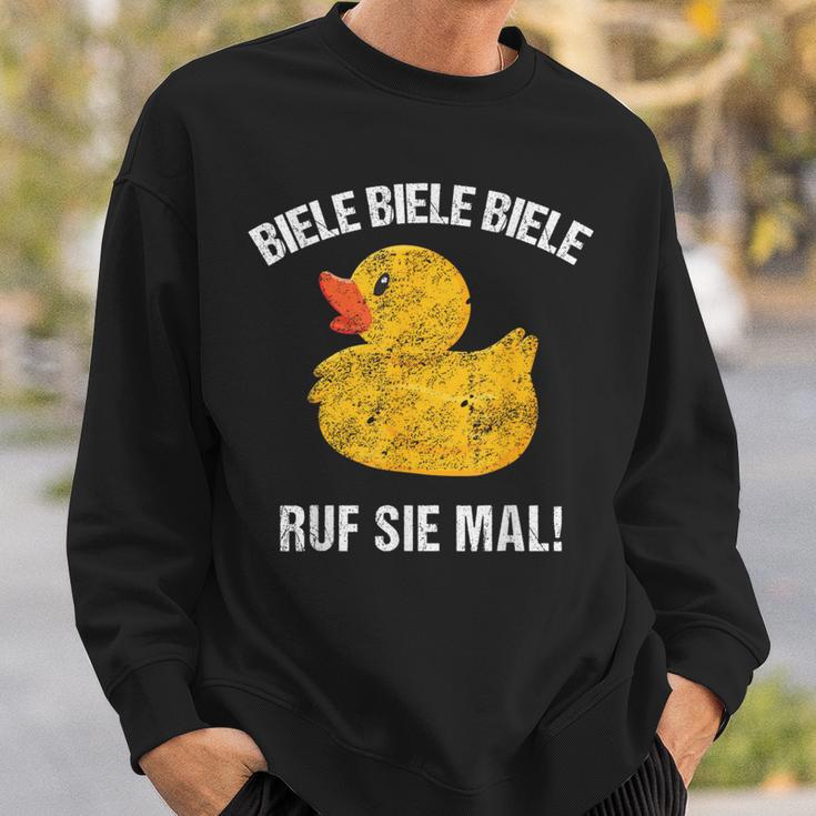 Biele Biele Biele Ruf Sie Mal Lüstige Ente Black Sweatshirt Geschenke für Ihn