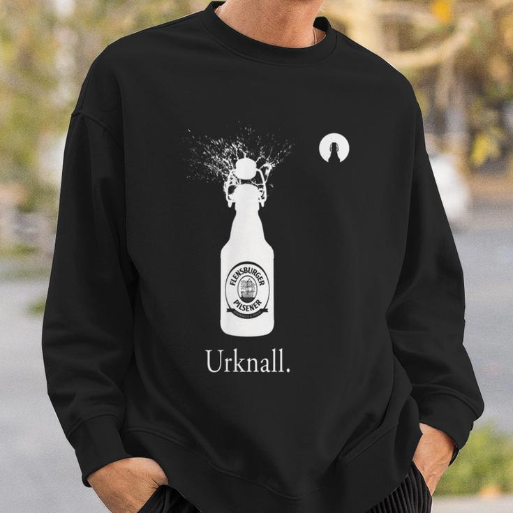 Big Bang Herren Sweatshirt mit Sektflaschen & UrknaII Spruch, Witziges Design Geschenke für Ihn