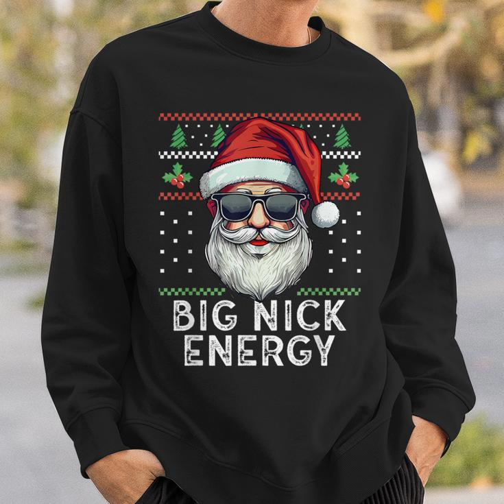Big Nick Energy Santa With Sunglasses Ugly Xmas Sweatshirt Gifts for Him