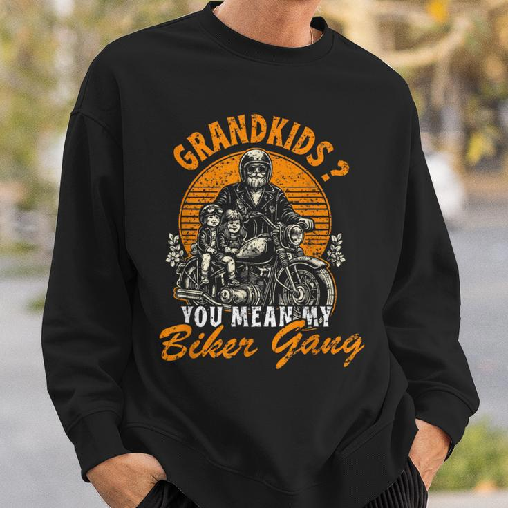 Biker Grandad Motorcycle Grandpa Cool Motorbike Grandfather Sweatshirt Gifts for Him