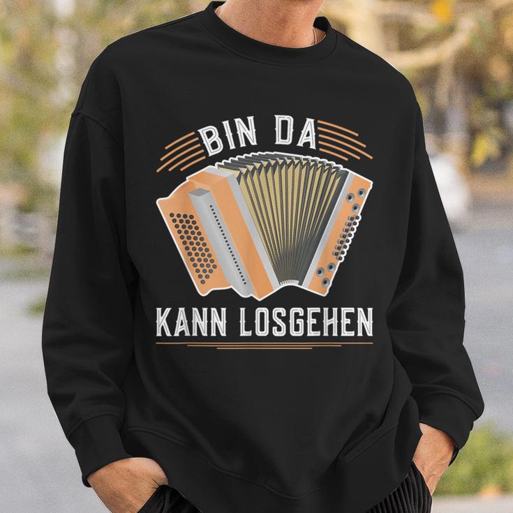 Bin Da Kann Losgehen Steirian Harmonica Squeeze Sweatshirt Geschenke für Ihn