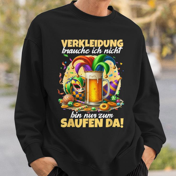 Bin Nur Zum Saufen Da Karne German Language Sweatshirt Geschenke für Ihn