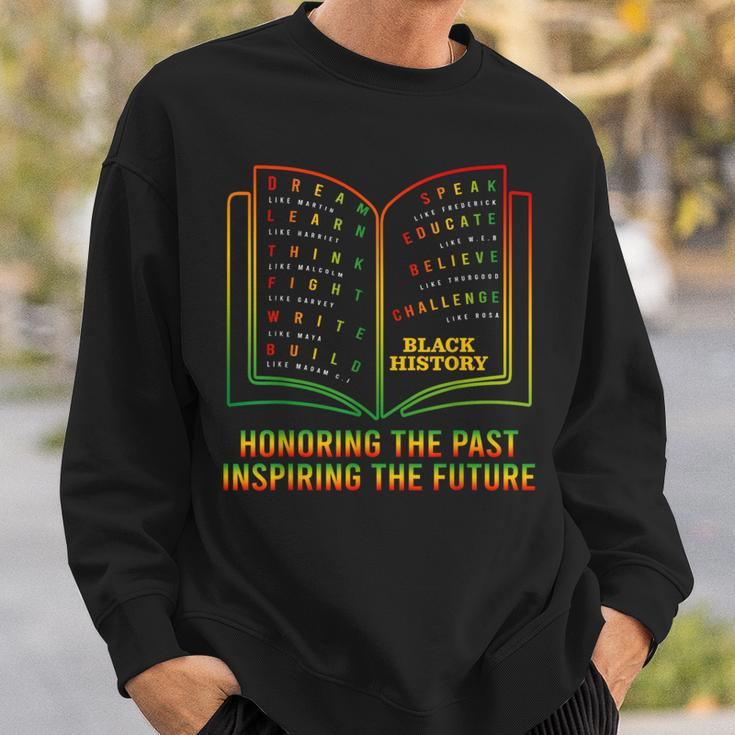 Black History Honoring Past Inspiring The Future Book Bhm Sweatshirt Gifts for Him
