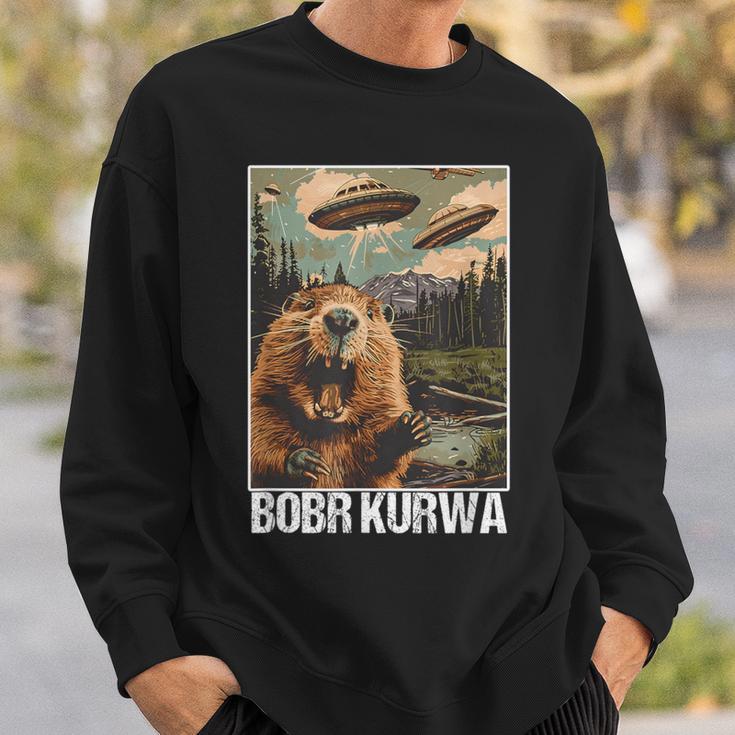 Bober Bóbr Kurwa Polen Meme Selfie Ufo Sweatshirt Geschenke für Ihn