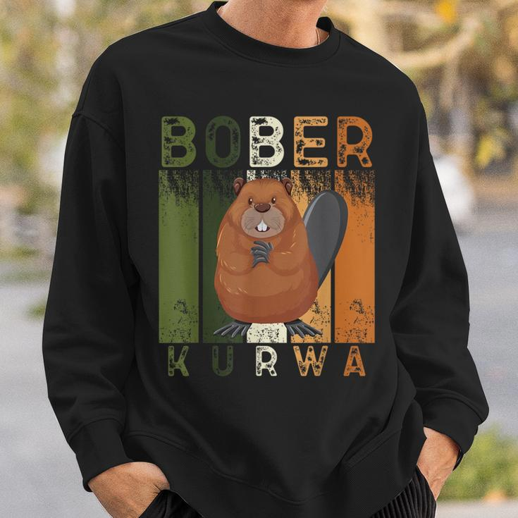 Bobr Kurwa Biber Bober Bobr Polish Beaver Meme Sweatshirt Geschenke für Ihn