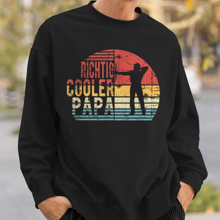 Bogenschießen Papa Bogensport Bogenschütze Sweatshirt Geschenke für Ihn