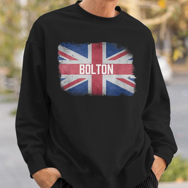 Bolton United Kingdom British Flag Vintage Uk Souvenir Sweatshirt Gifts for Him