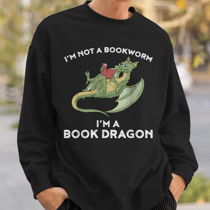 Book Dragon Kein Buchwurm Sondern Ein Dragon Sweatshirt Geschenke für Ihn