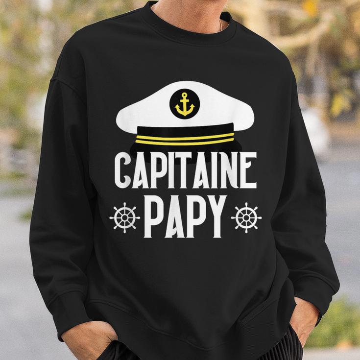 Boot Geschenk Humor Kapitän Opa Segelboot Papa Papi Meer Sweatshirt Geschenke für Ihn